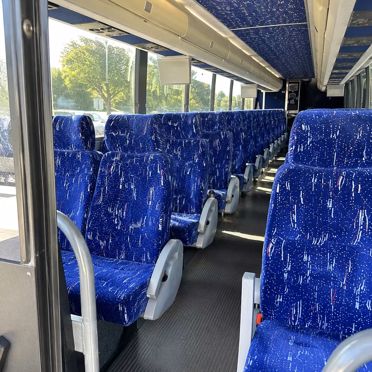 56 passenger charter bus interior