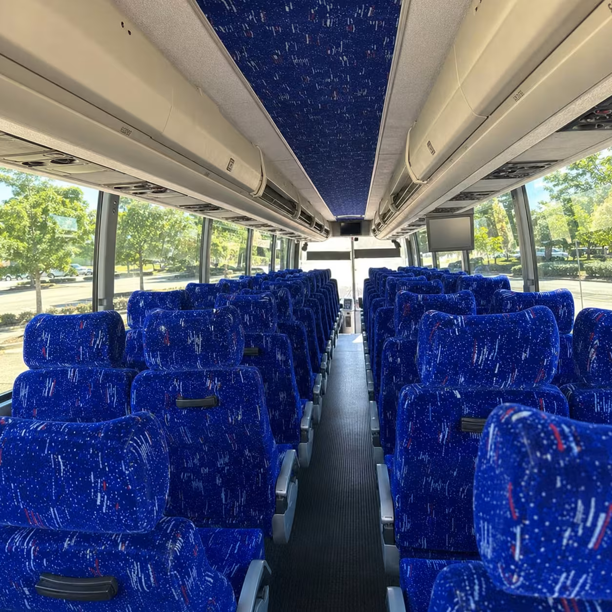 bronx charter bus rental interior