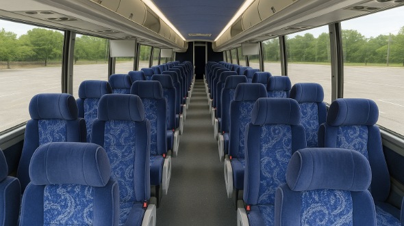 the bronx 54 passenger charter bus inside