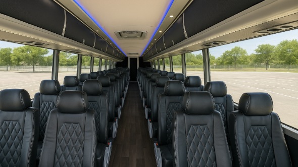 the bronx 55 passenger charter bus inside