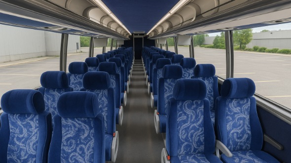 the bronx 56 passenger charter bus inside